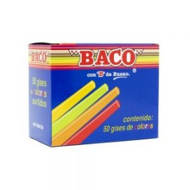 Gises de colores BACO con 50 Piezas