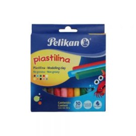 Plastilina marqueta c/10 colores Pelikan